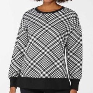 Cato Live Well Houndstooth Sweatshirt